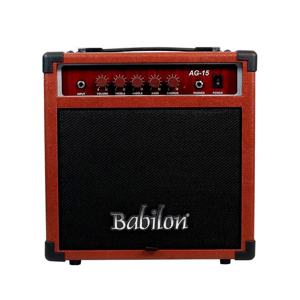 Paquete guitarra electroacústica c/amplificador GRANADA CE-NPK BABILON