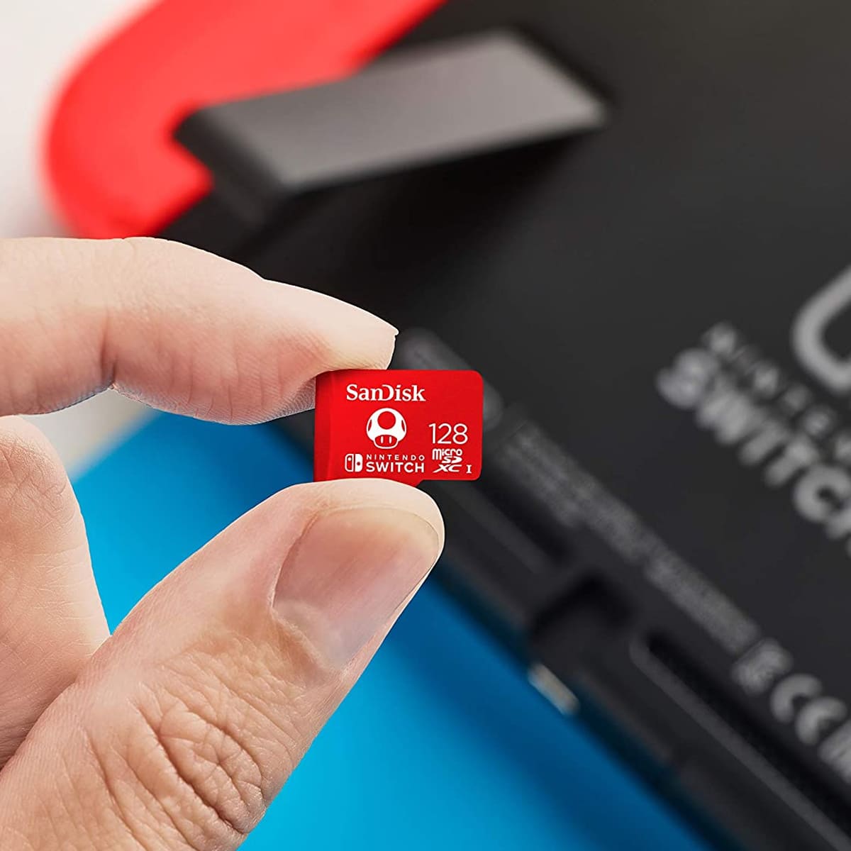 Memoria MicroSD 128GB SanDisk SDXC Clase 10 Para Nintendo Switch SDSQXAO-128G-GNCZN
