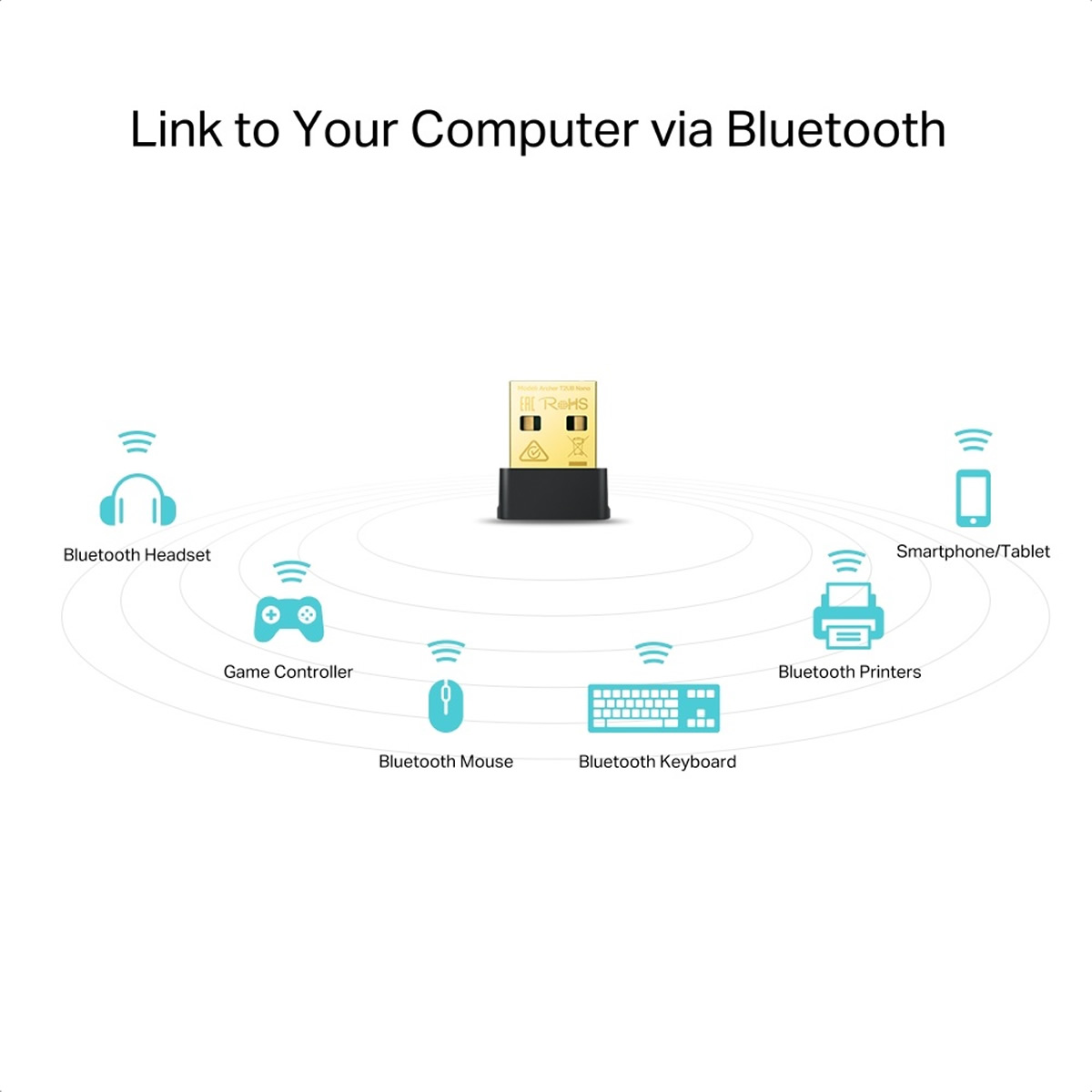 Adaptador Inalambrico USB Tp-Link Archer T2UB Nano Banda Dual AC600 Bluetooth 4.2
