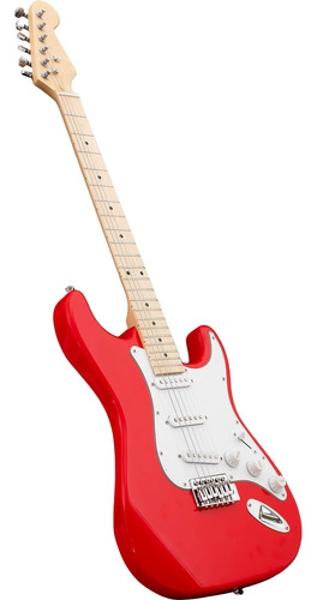 Guitarra Electrica Accesorios Rojo + Amplificador De Regalo 9v 5a Audiotek