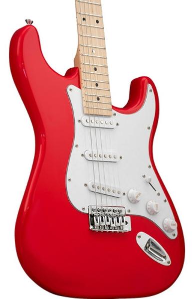 Guitarra Electrica Accesorios Rojo + Amplificador De Regalo 9v 5a Audiotek