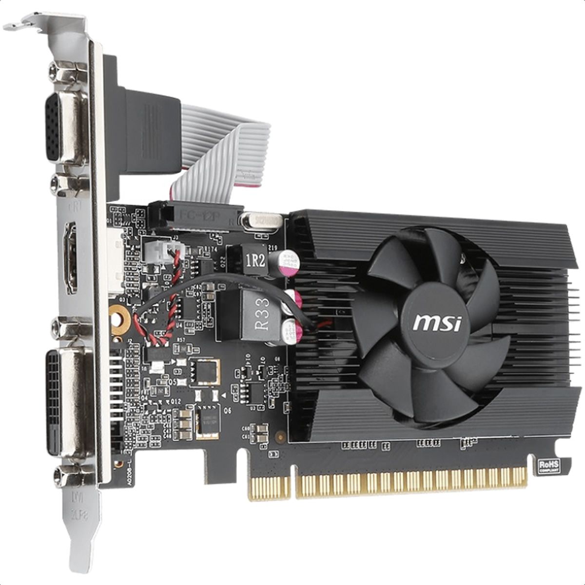 Tarjeta De Video Nvidia MSI GT 710 2GD3 LP GeForce 2GB DDR3 912-V809-2220