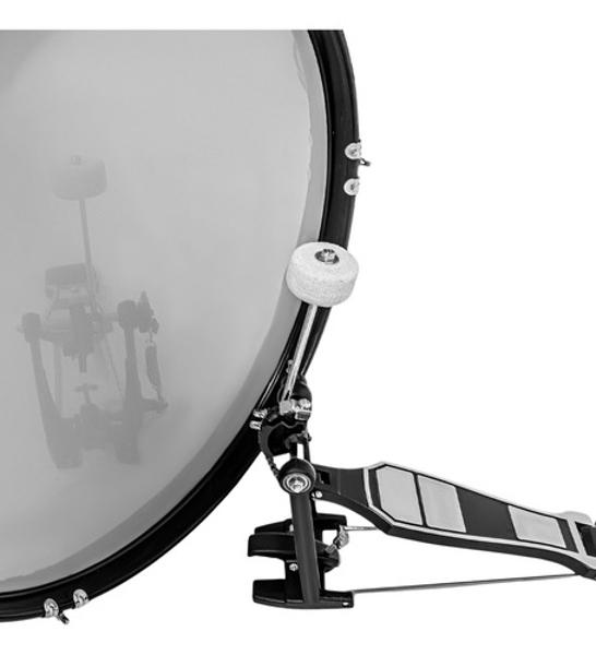 Bateria Musical Acustica 5pz Platillos Atriles Bombo 23 Pul Rojo Audiotek