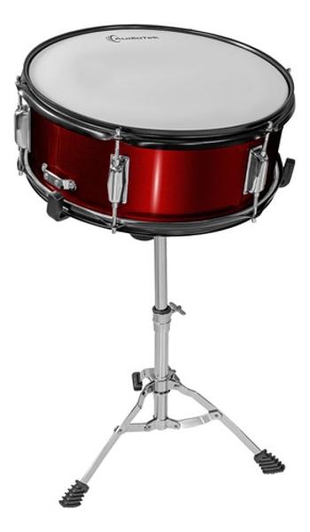 Bateria Musical Acustica 5pz Platillos Atriles Bombo 23 Pul Rojo Audiotek