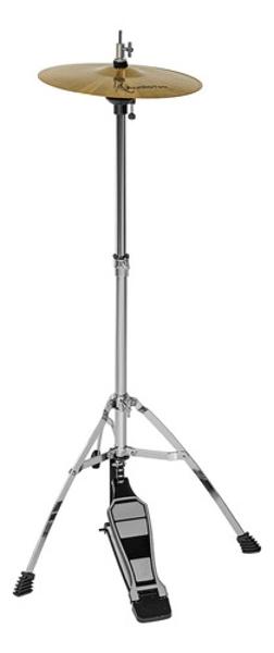 Bateria Musical Acustica 5pz Platillos Atriles Bombo 23 Pul Rojo Audiotek