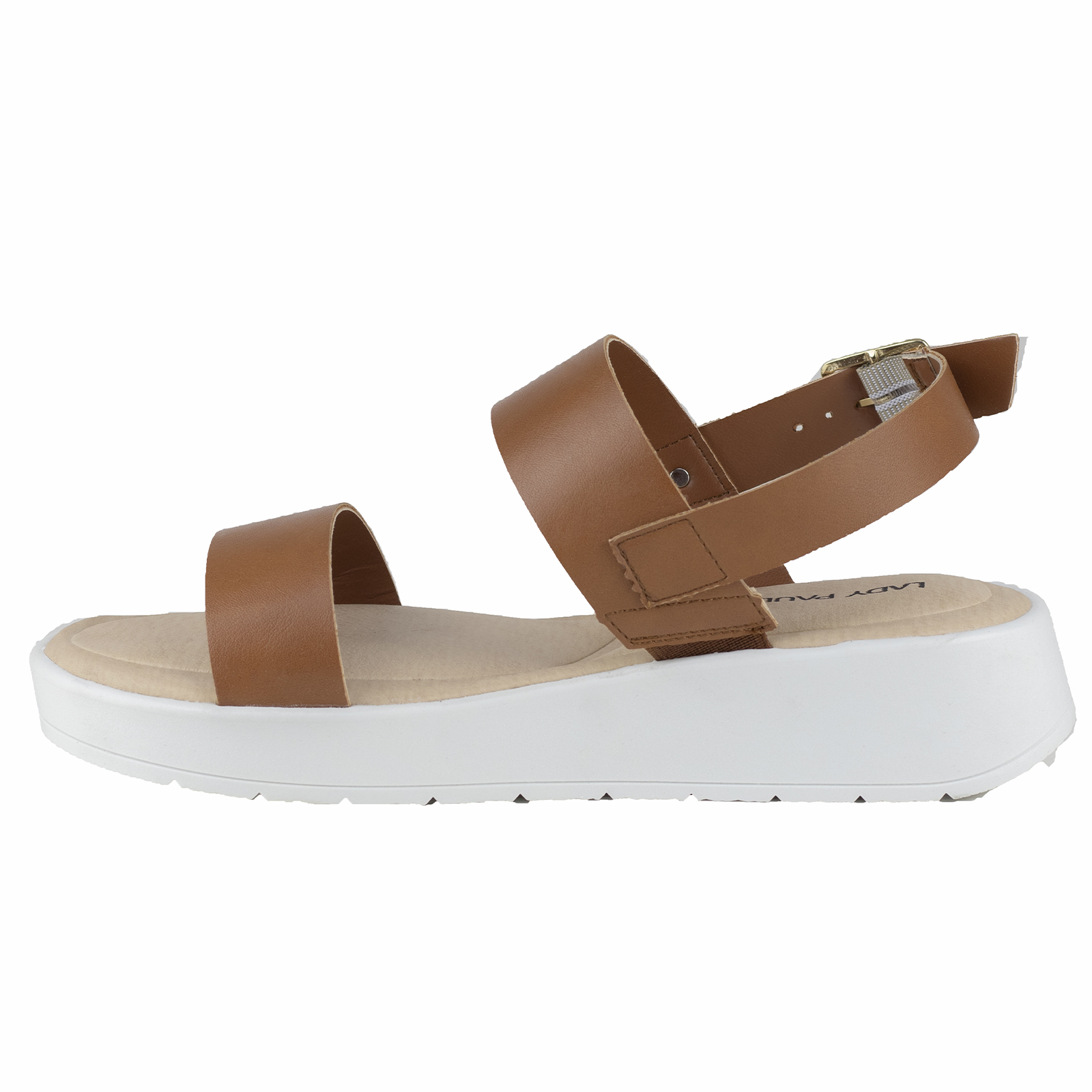 Sandalia Clásica Para Mujer Básica Lady Paulina Verano Playa 38101 Camel