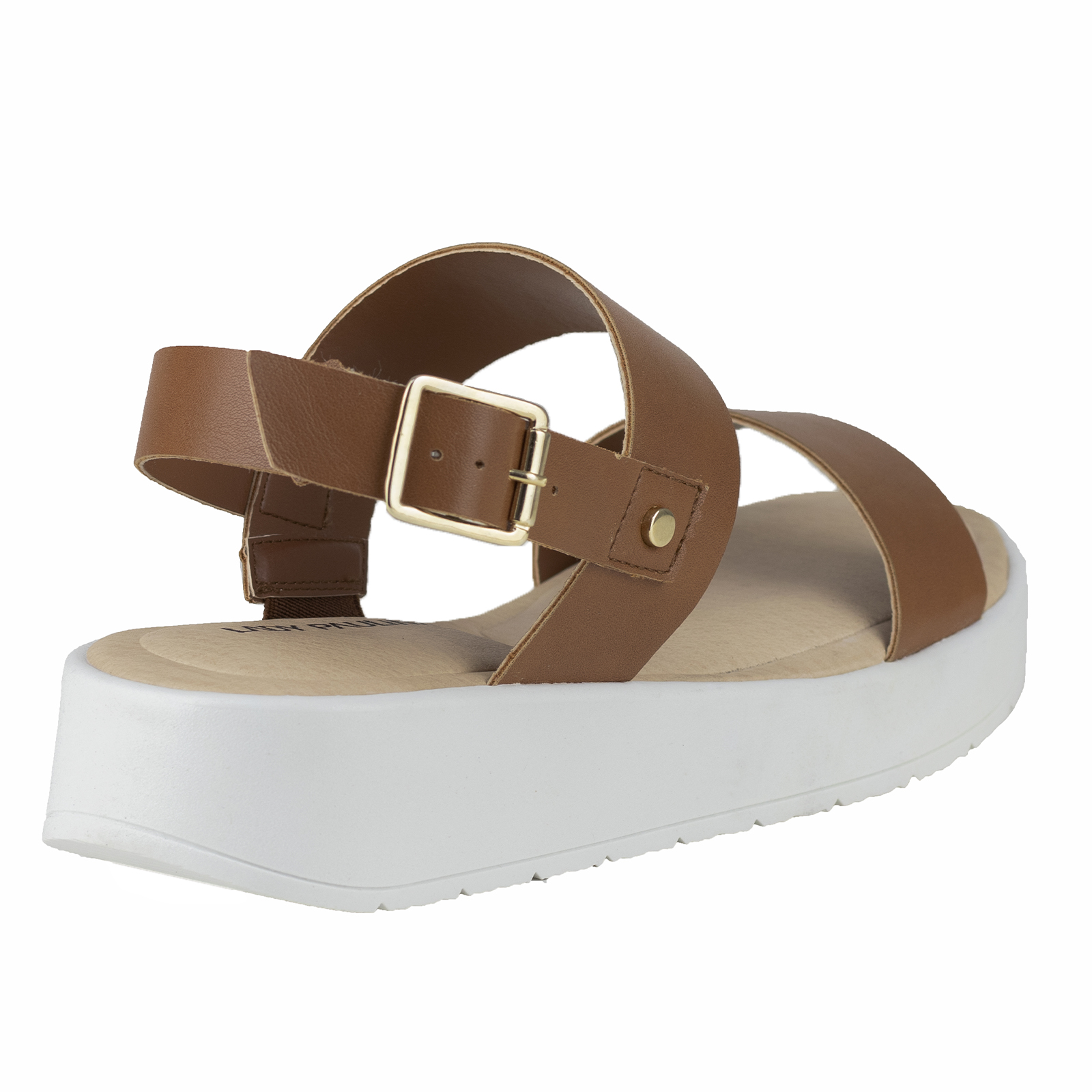 Sandalia Clásica Para Mujer Básica Lady Paulina Verano Playa 38101 Camel