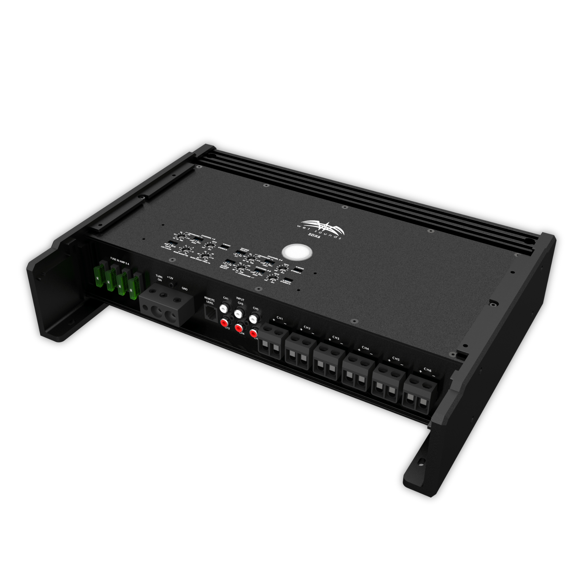 Amplificador Marino 6 Canales Full Range Wet Sounds Sinister-SDX6 Clase D