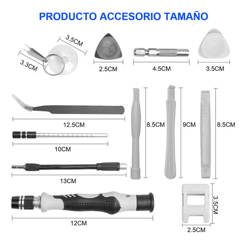 Kit De Desarmadores Y Herramientas Juego Mecánicas 115 En 1 Color Negro