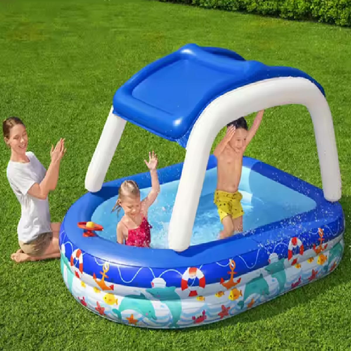 Alberca Inflable con Techo Removible Bestway.