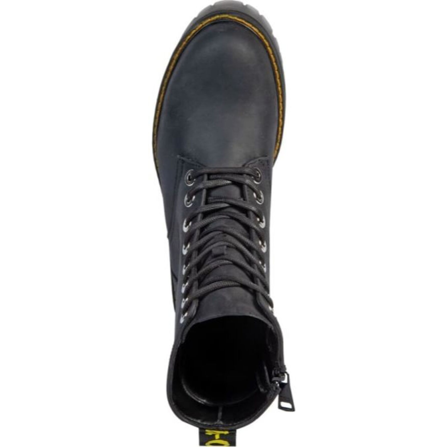 Botas para mujer, estilo militar, con cordones y suela track, acabado graso, marca Goodyear, color negro, mod. 1178943