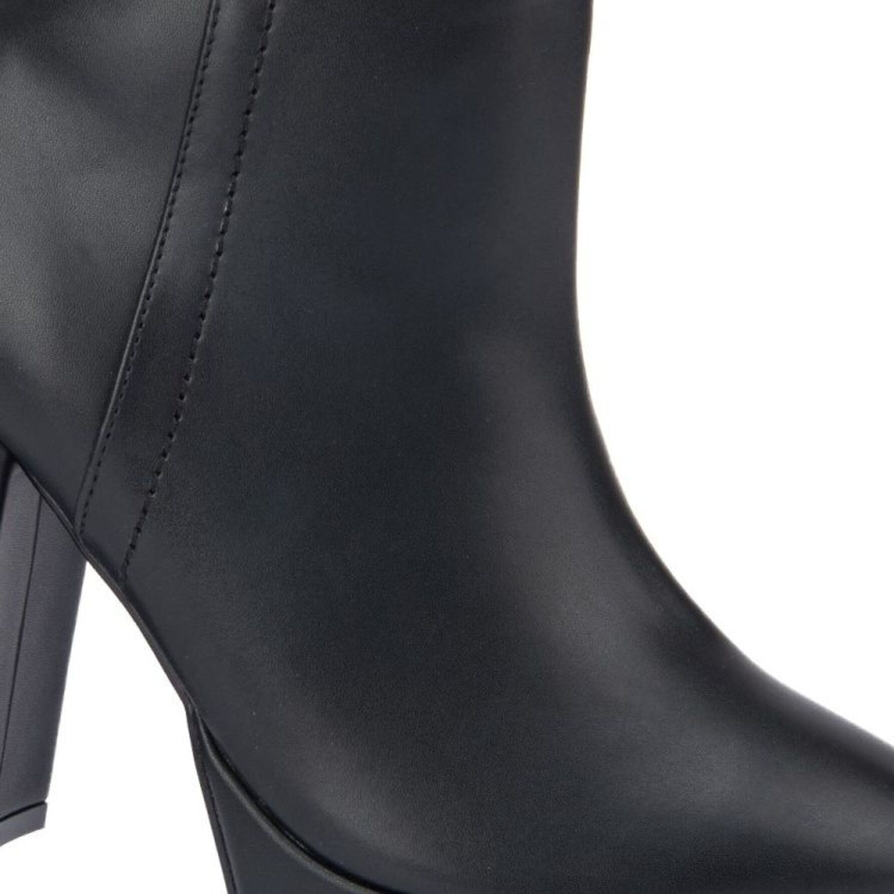 Botas para mujer, de tacón alto y ancho, punta redonda, con cierre, marca Sao Paulo, color negro, mod. 1179331