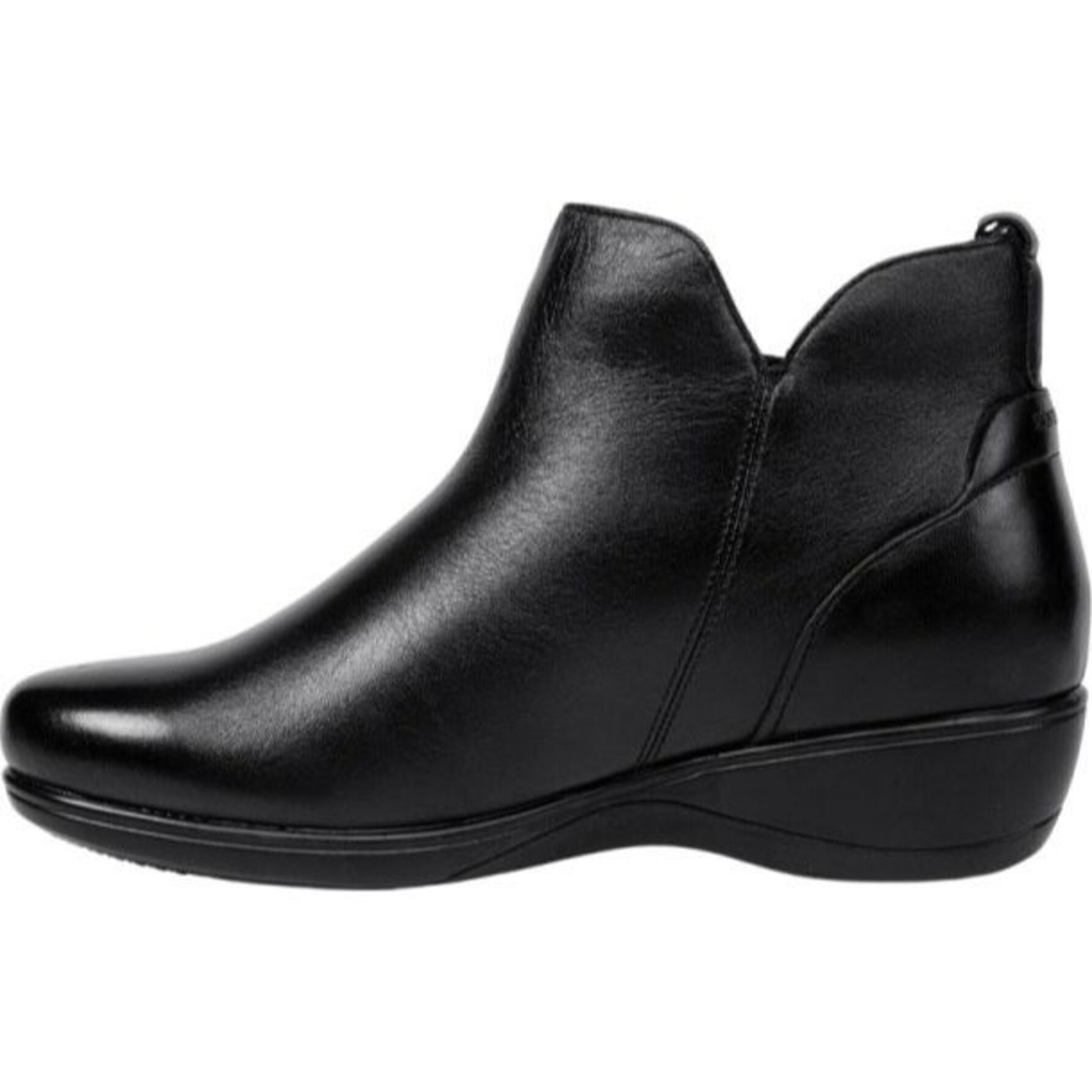 Botas para mujer, tipo confort, de piel, con cierre y acabado napa, marca Calzado Pazstor, color negro, mod. 1179787