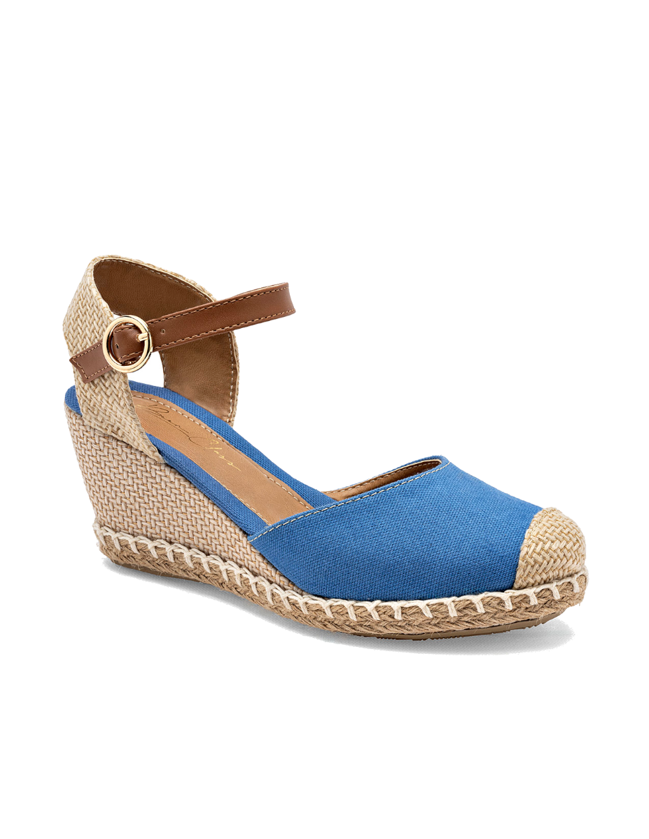 sandalia mujer con plataforma color  azul