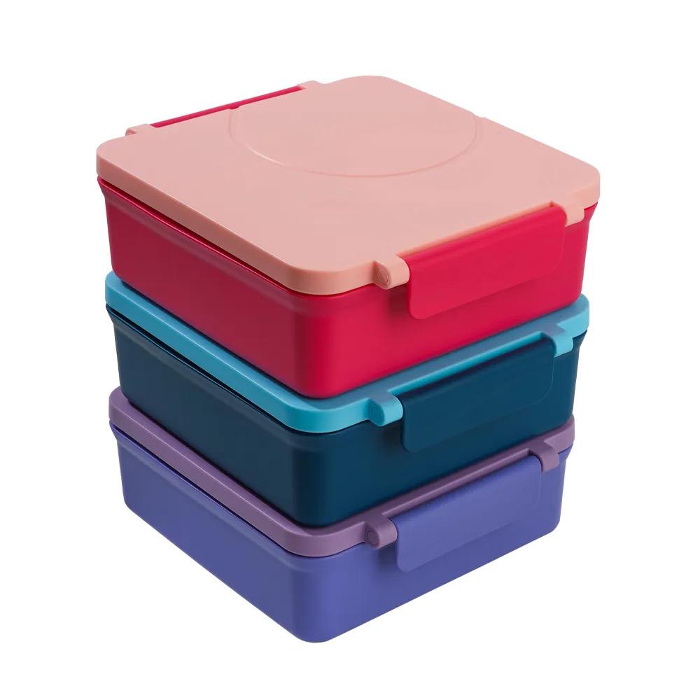 Lonchera para niña tipo omiebox incluye termo, bento box c 4 compartimentos modulables, lunch box hermético, BPA Free