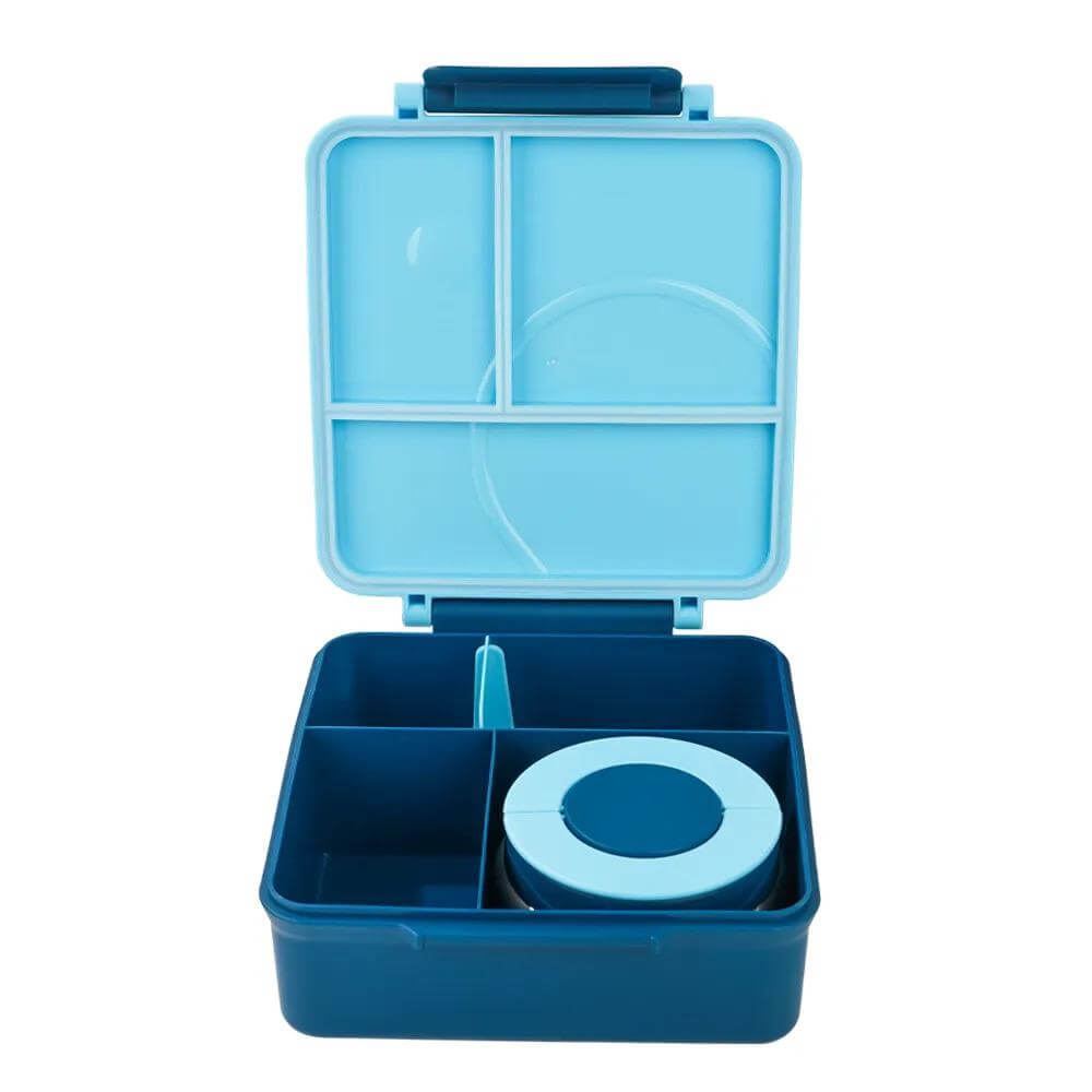 Lonchera niña y niño tipo omiebox c/ termo; bento box c 4 compartimentos modulables; hermético,  BPA Free