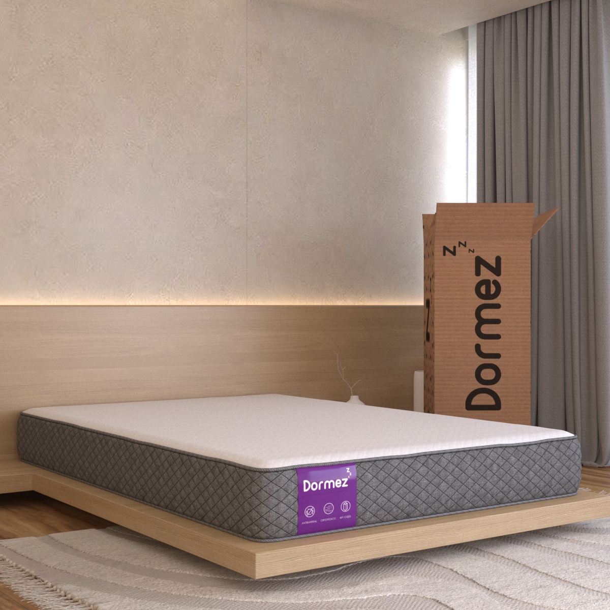 Colchón En Caja Matrimonial Marves Dormez Confort 