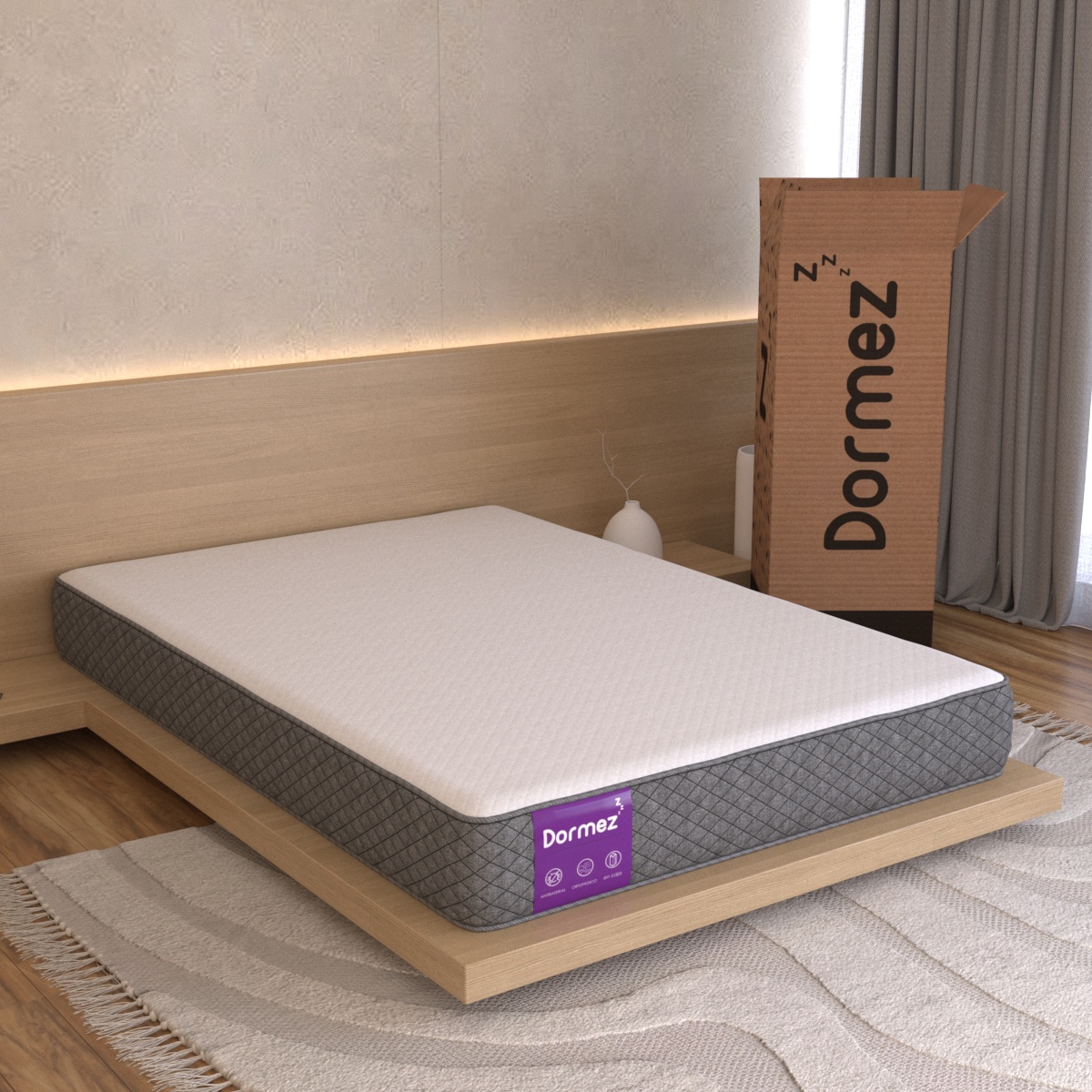 Colchón En Caja Matrimonial Marves Dormez Confort 