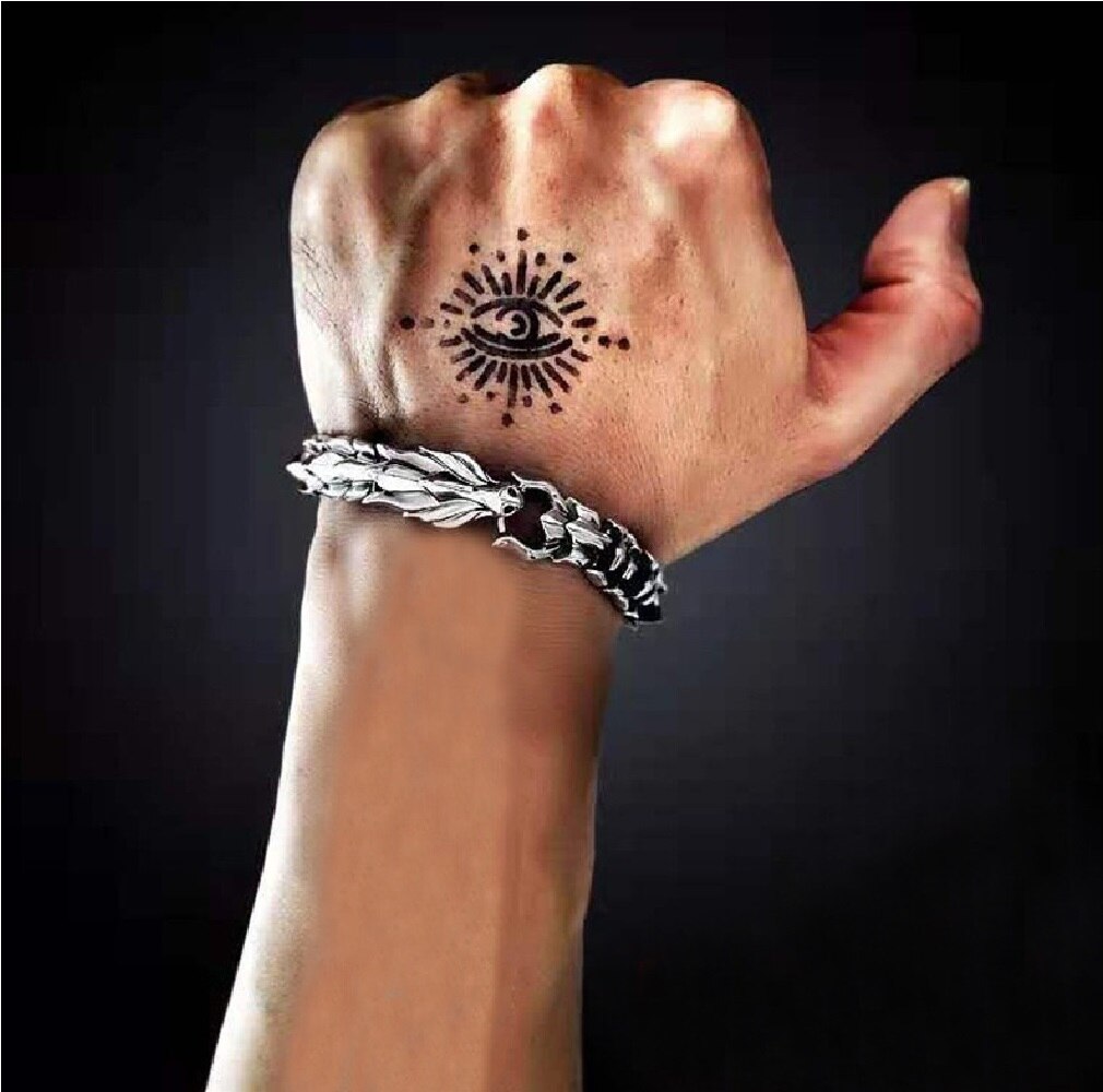 Pulsera adorno brazalete dorado plata Acero Inoxidable Cabeza Dragón Escamas Accesorio Regalo