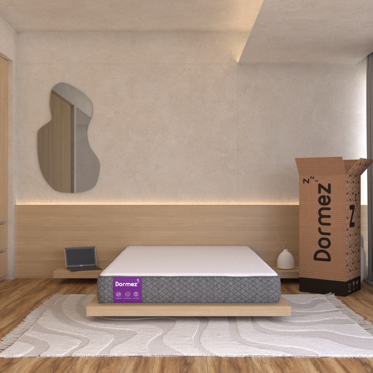 Colchón Individual En Caja Marves Dormez Confort  Memory Foam