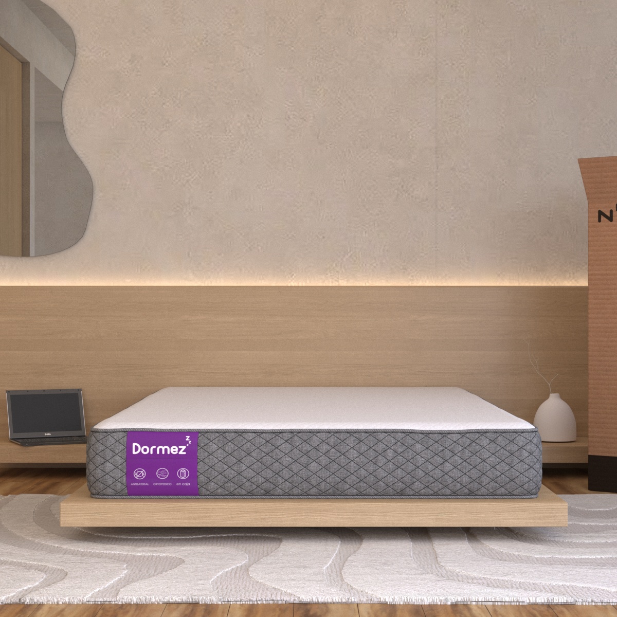 Colchón Individual En Caja Marves Dormez Confort  Memory Foam