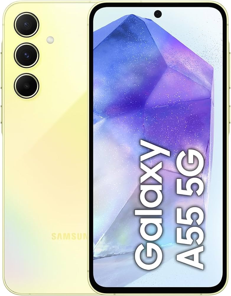 Samsung A55 5G 256Gb 8Ram Color Amarillo 2-Sim Fisicos  1-ESIM Nuevo Libre