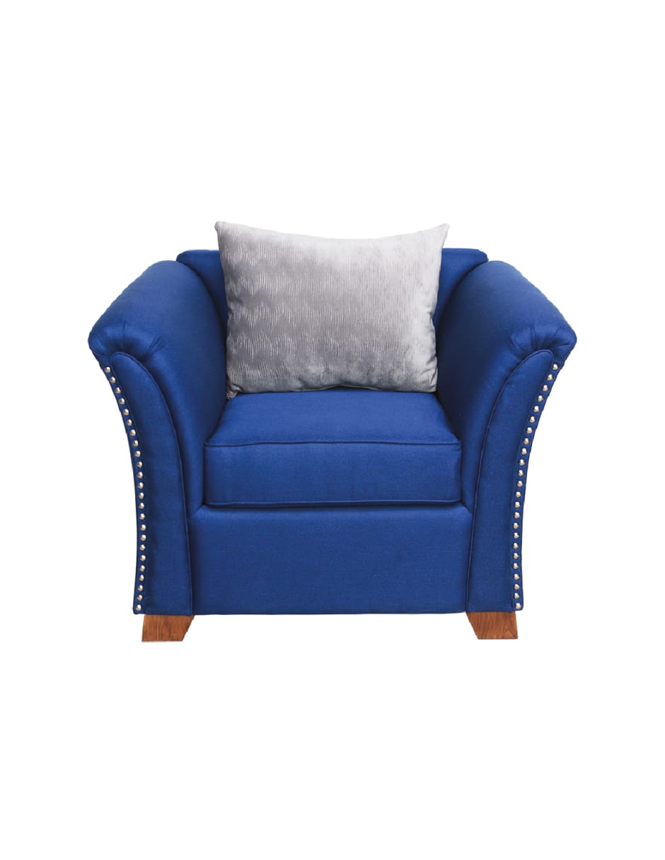 Sofá 3 Plazas + Love Seat + Sofá Individual Manhattan Azul