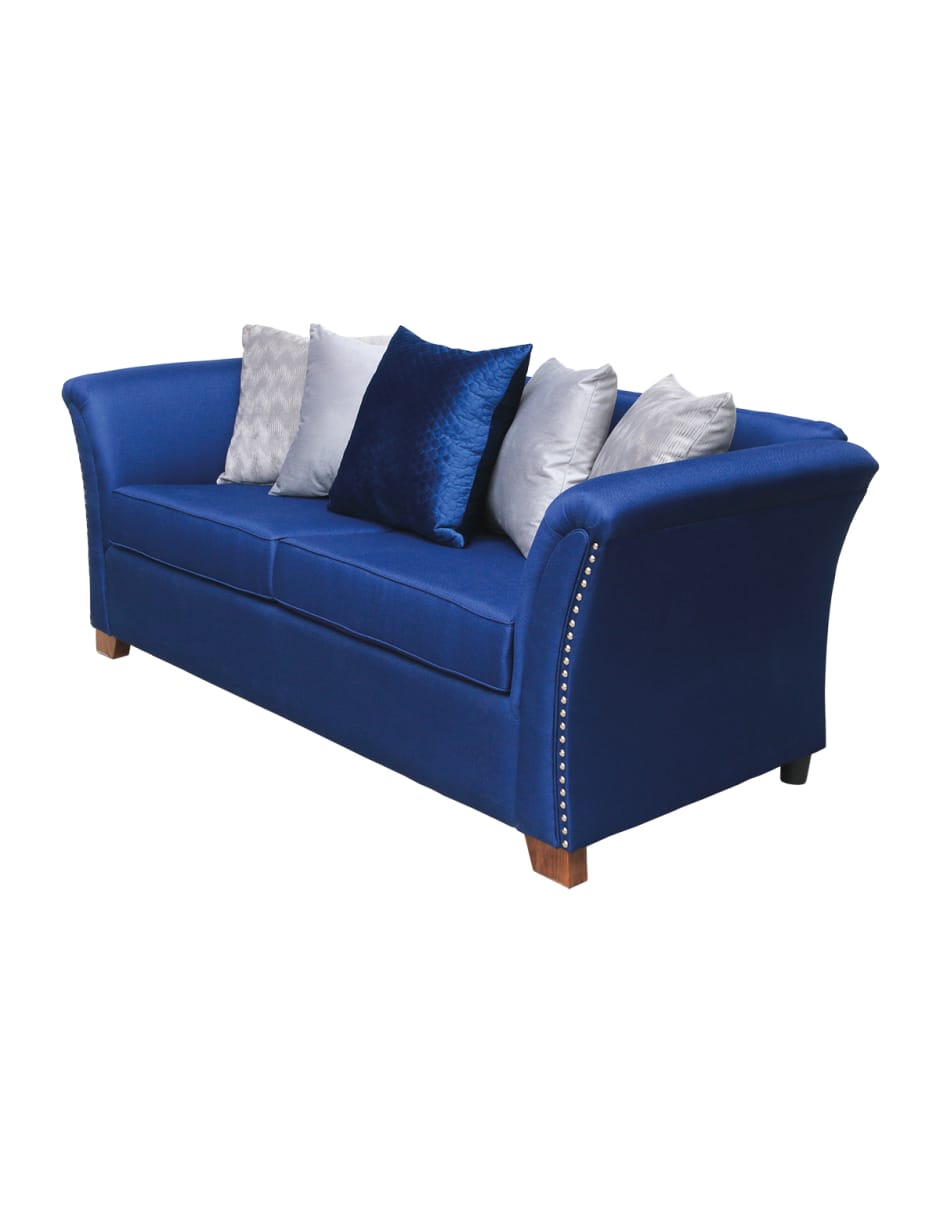 Sofá 3 Plazas + Love Seat + Sofá Individual Manhattan Azul