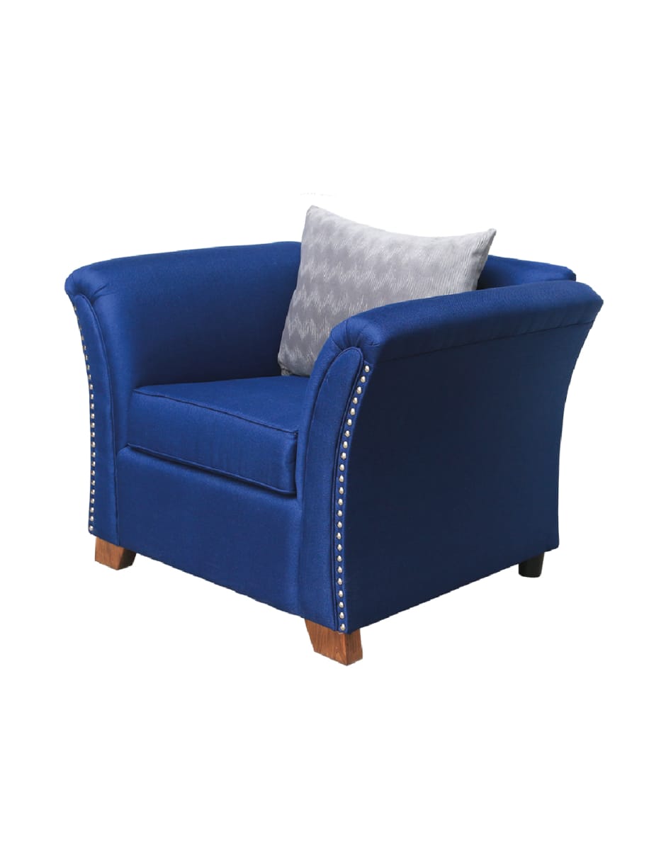Sofá 3 Plazas + Love Seat + Sofá Individual Manhattan Azul