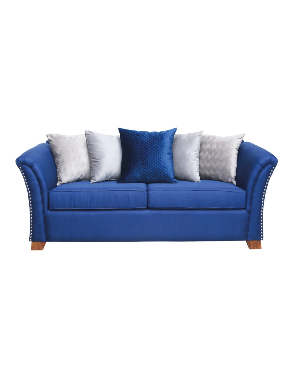 Sofá 3 Plazas + Love Seat + Sofá Individual Manhattan Azul
