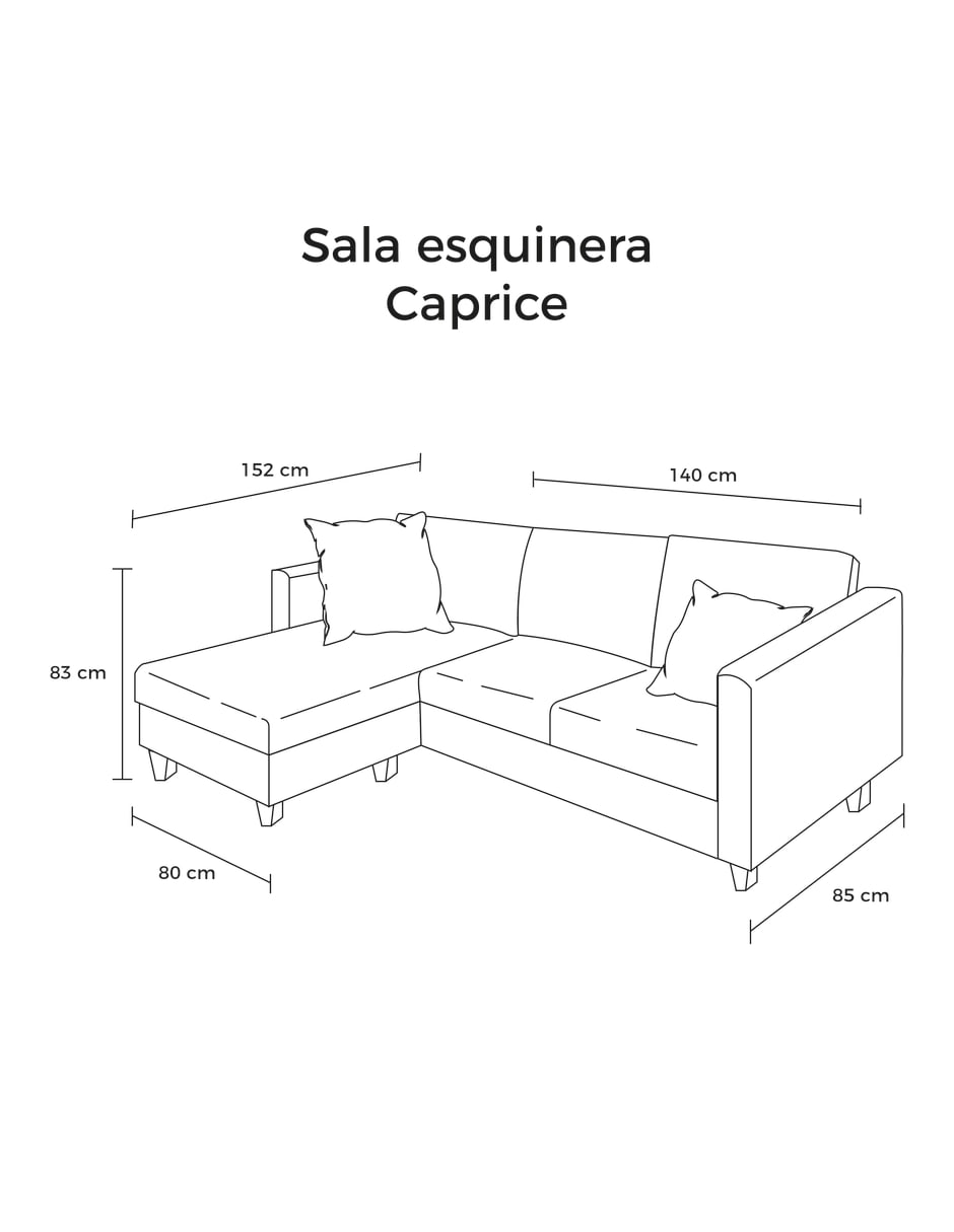 Sala Modular Esquinera Caprice Azul