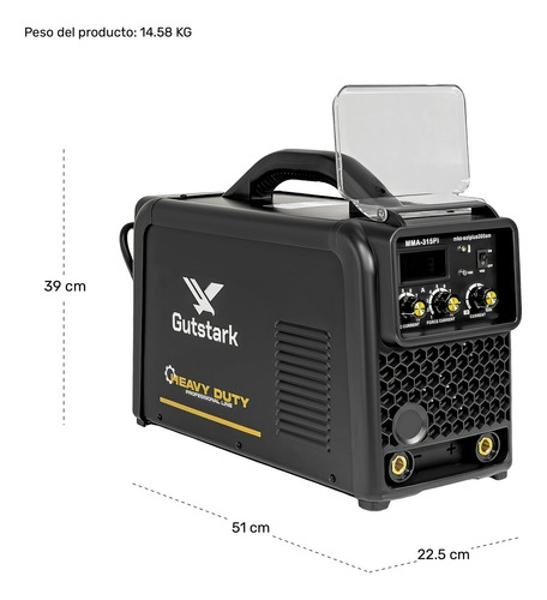 Soldadora Inverter 300amp 380v Industrial Bifasica Igbt Mma Gutstark Home