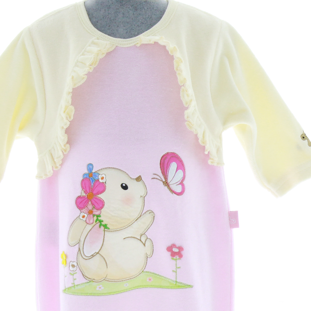 Mameluco para Bebé color Rosa y Amarillo 3882 0 a 10 meses.