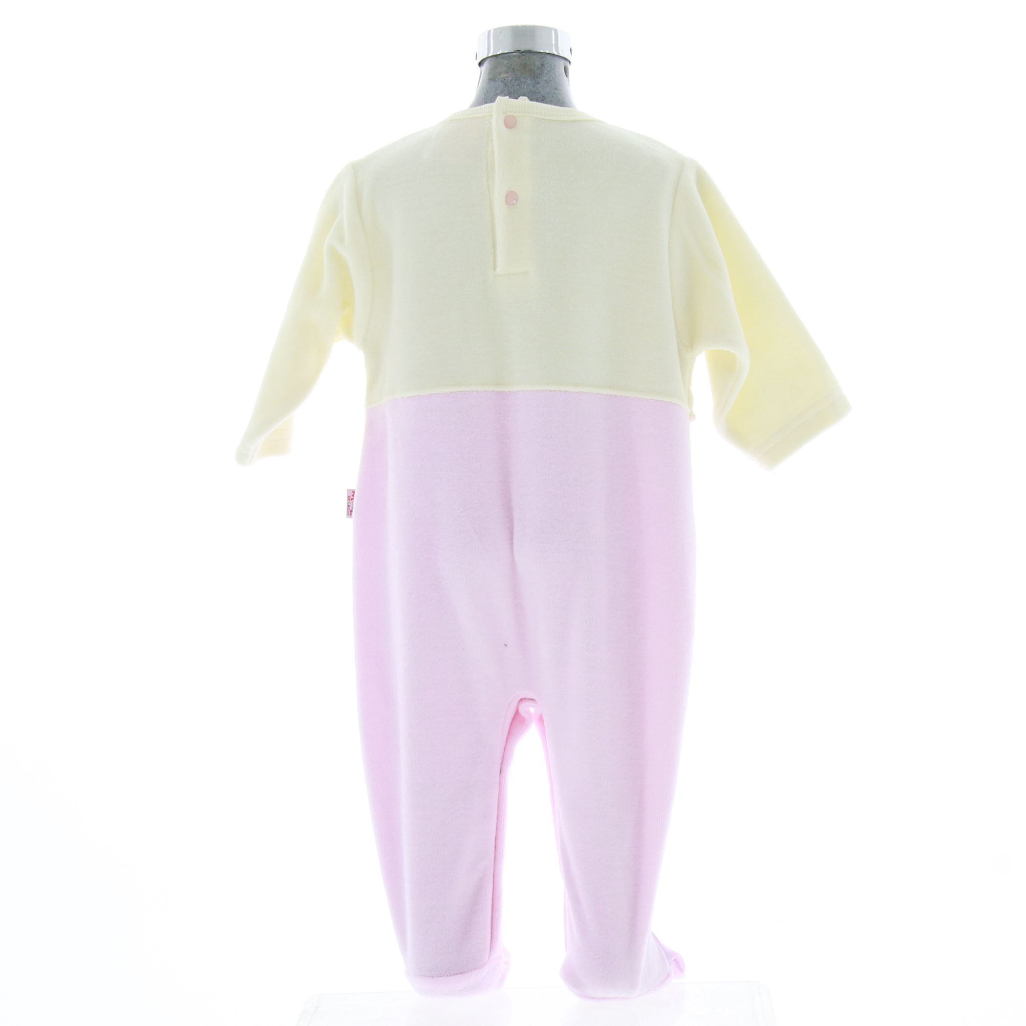 Mameluco para Bebé color Rosa y Amarillo 3882 0 a 10 meses.