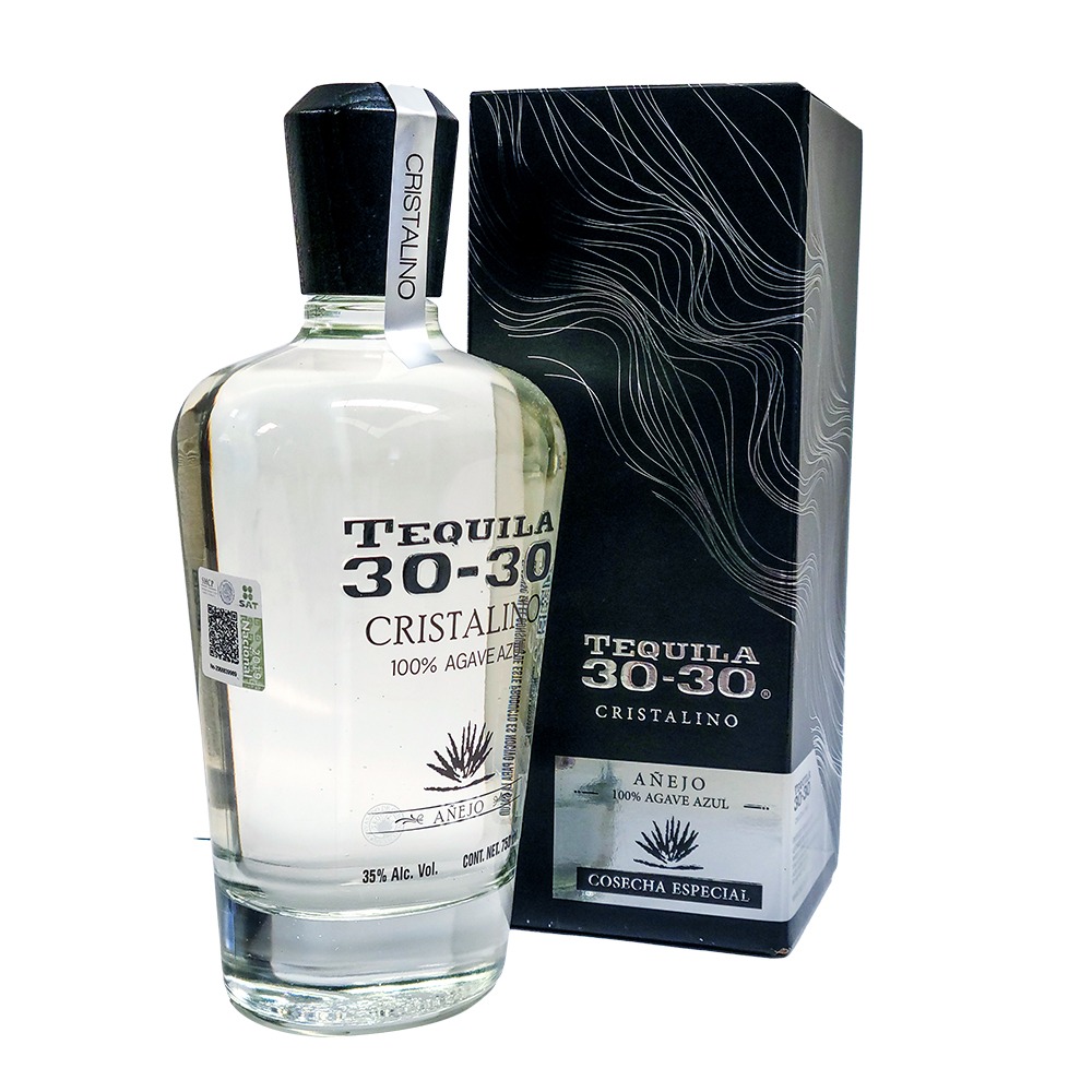 Tequila 30-30 Añejo Cristalino 750ml 