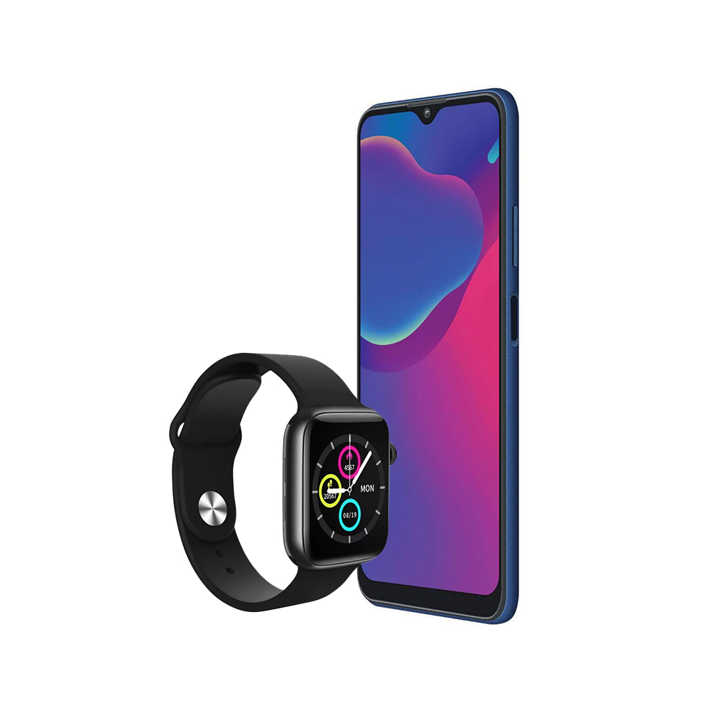 Celular Zte Blade V20 Smart 4 ram 128gb rom Azul Telcel con Smartwatch T500 Gratis