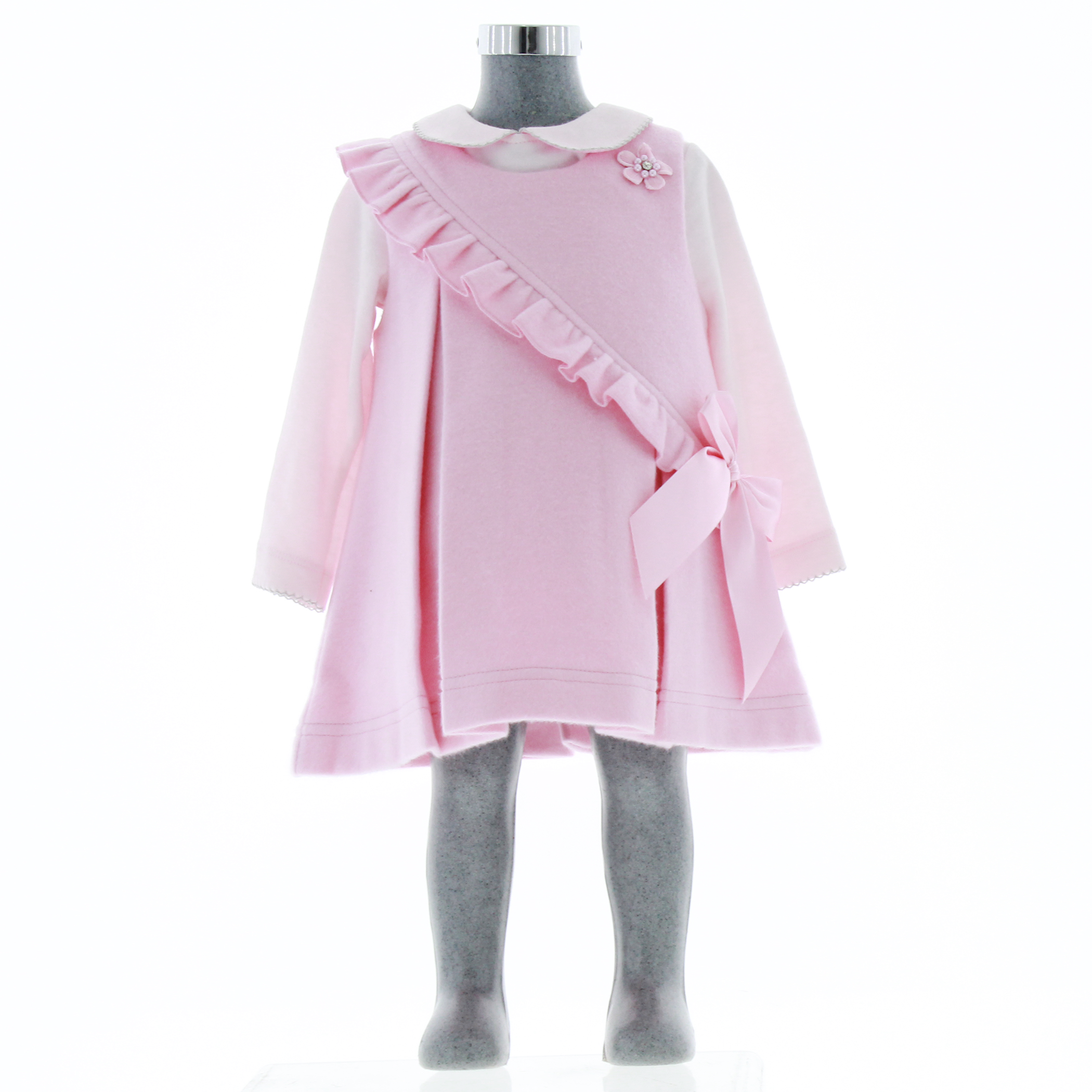 Vestido para Niña Color Rosa 2 Piezas 3815 1 a 5 años.