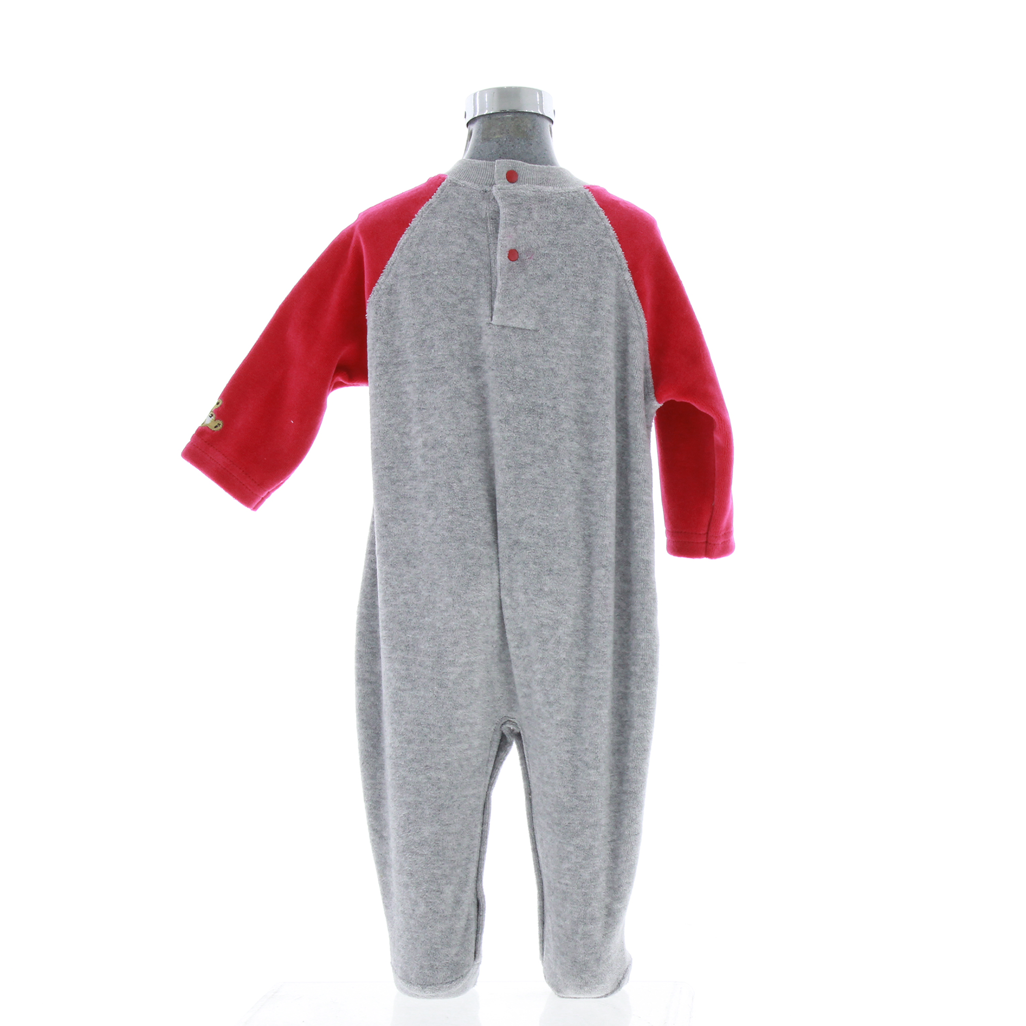 Mameluco para Bebé color Rojo y Gris 3886 0 a 7 meses.