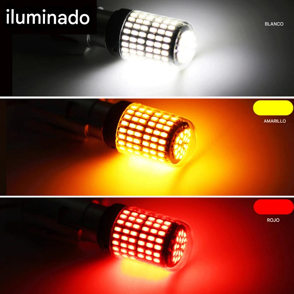 2 luces direccionales Ambar foco señal 1156 BA15S P21W bombillas LED luz coche lámpara moto camion