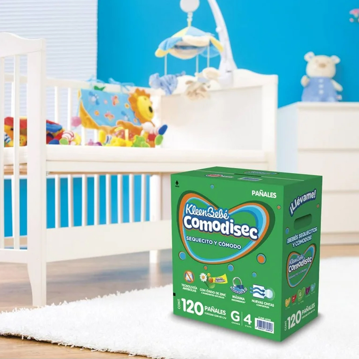 Pañal Kleen Bebé Comodisec Grande Etapa 4 120pz