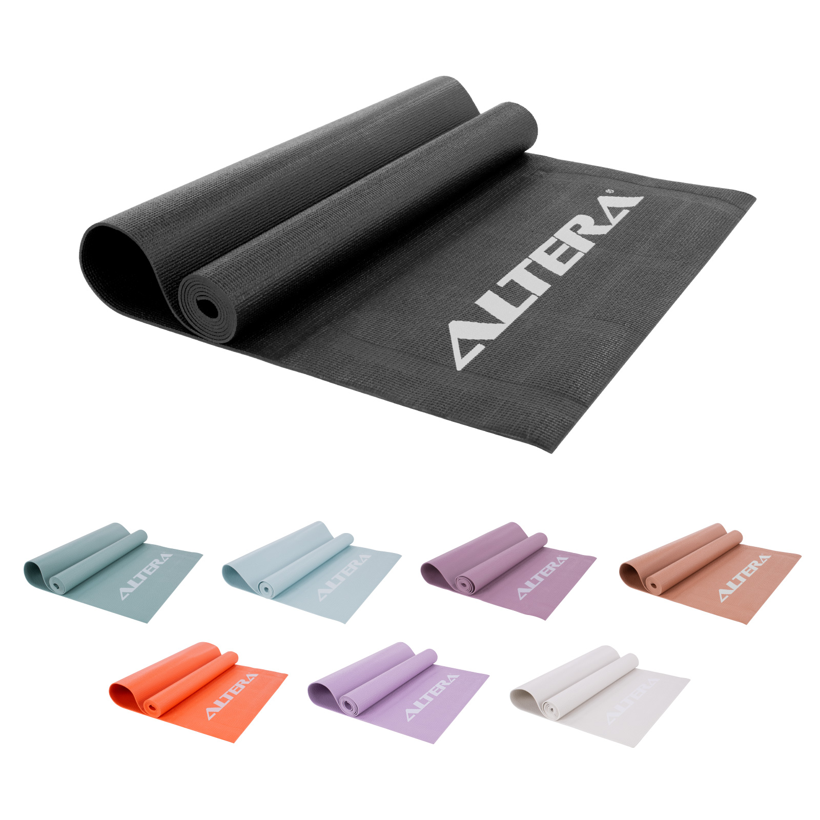 Tapete Yoga Ejercicio Altera Pilates Entrenamiento Fitness Color Negro