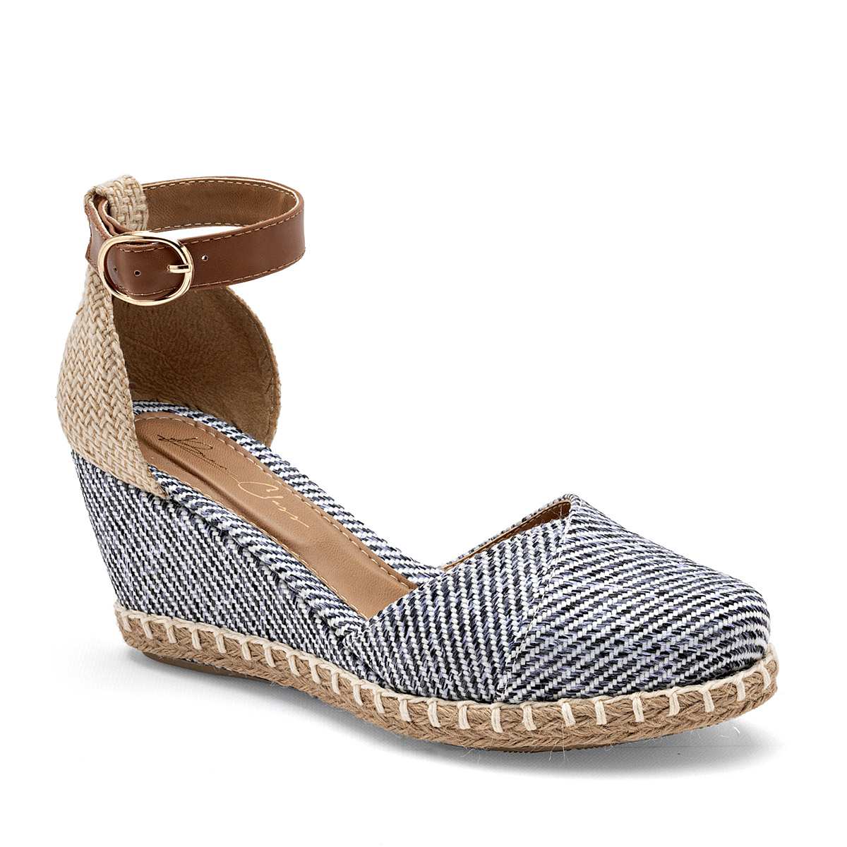 SANDALIA PLATAFORMA 7 CM AJUSTE PULSERA BEEN CLASS PARA MUJER EN CURRY COLOR GRIS MULTICOLOR 18847
