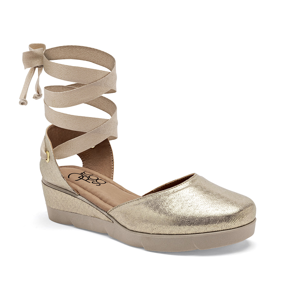 SANDALIA PLATAFORMA 4 CM ORO ROSA PARA MUJER COLOR ORO 20045