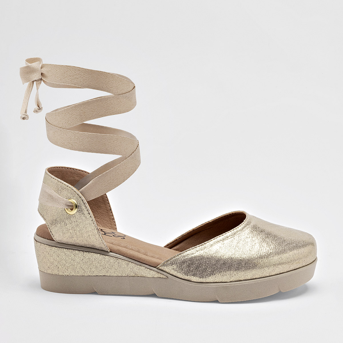 SANDALIA PLATAFORMA 4 CM ORO ROSA PARA MUJER COLOR ORO 20045