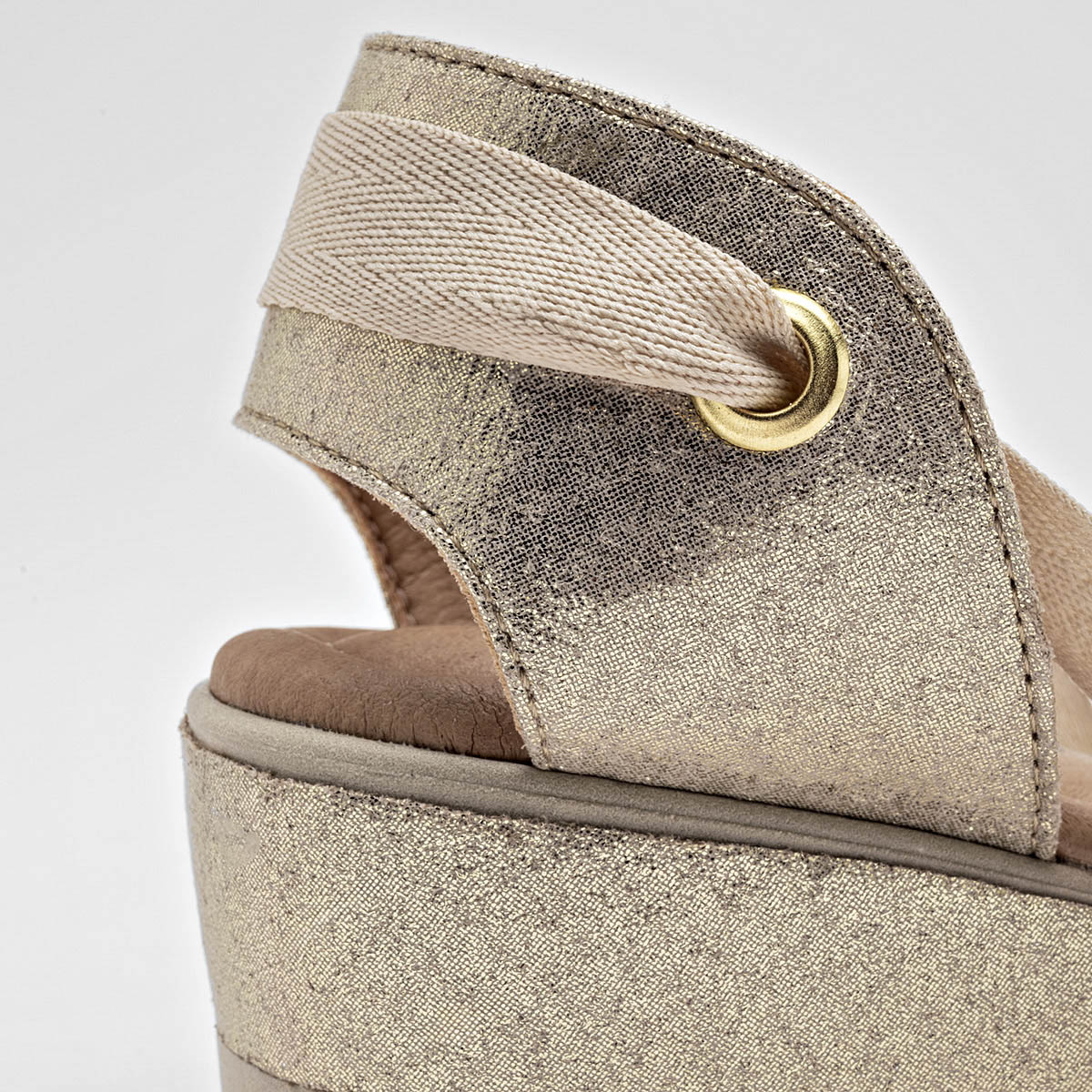 SANDALIA PLATAFORMA 4 CM ORO ROSA PARA MUJER COLOR ORO 20045