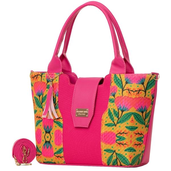 Bolso Yute De Mujer FANA Eva Color Fiusha Premium Vende, M3957!!