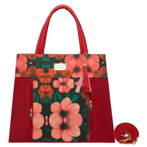 Bolso Yute Para Dama FANA Emiliana Color Rojo Preciosa Llévatela, M3979!!