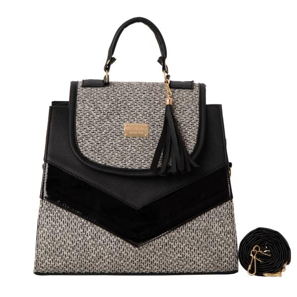 Bolso Yute De Mujer FANA Haven Color Negro Reforzada Es Para Ti, M4001!!