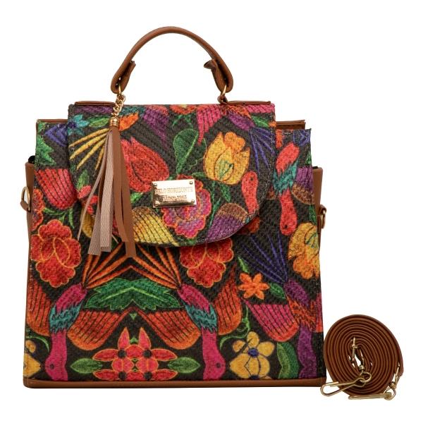 Bolso Yute De Mujer FANA Emilia Color Camel Se Única La Quiero, M3975!!