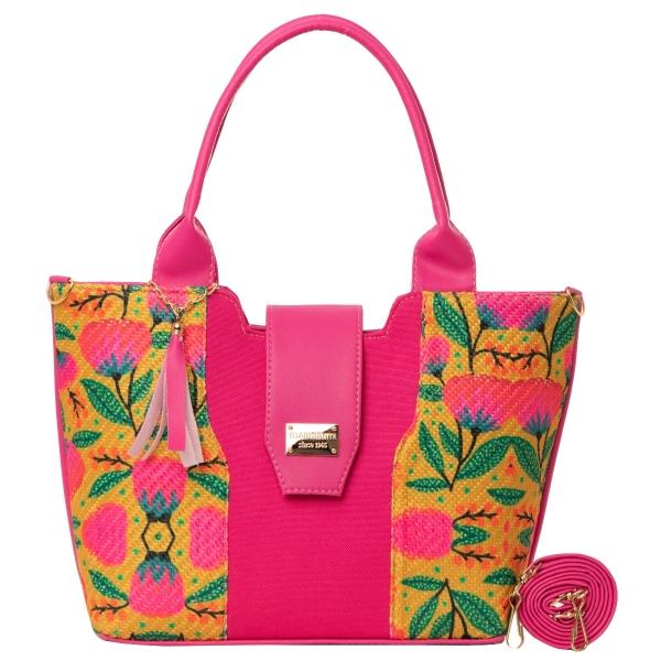 Bolso Yute De Mujer FANA Eva Color Fiusha Premium Vende, M3957!!